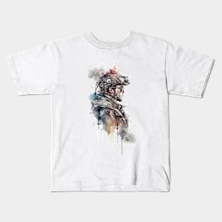 Steampunk Water Colour Man - V1.01 Kids T-Shirt